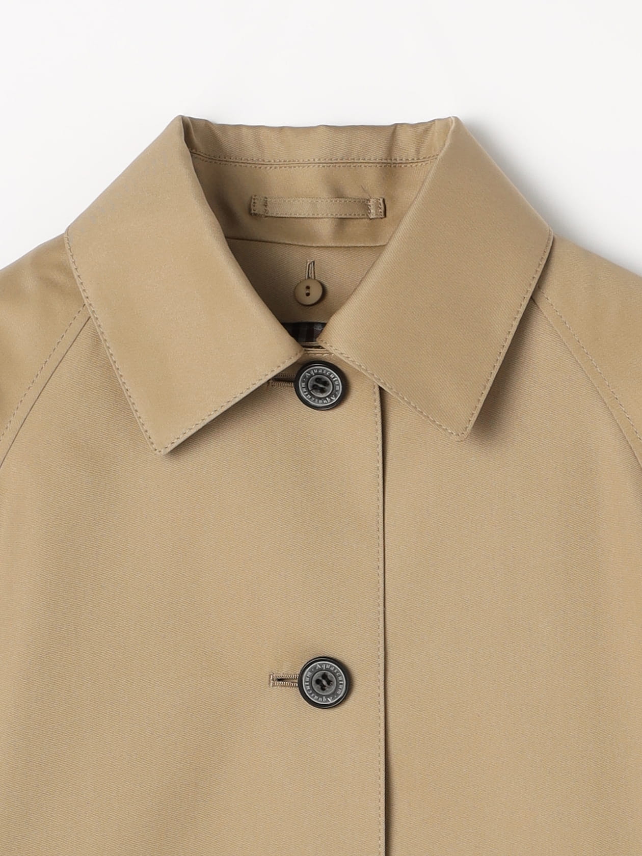 極美品✨Aquascutum ステンカラー ロングコート　Aライン　裏地ロゴ総柄 Aラインステンカラーコート
