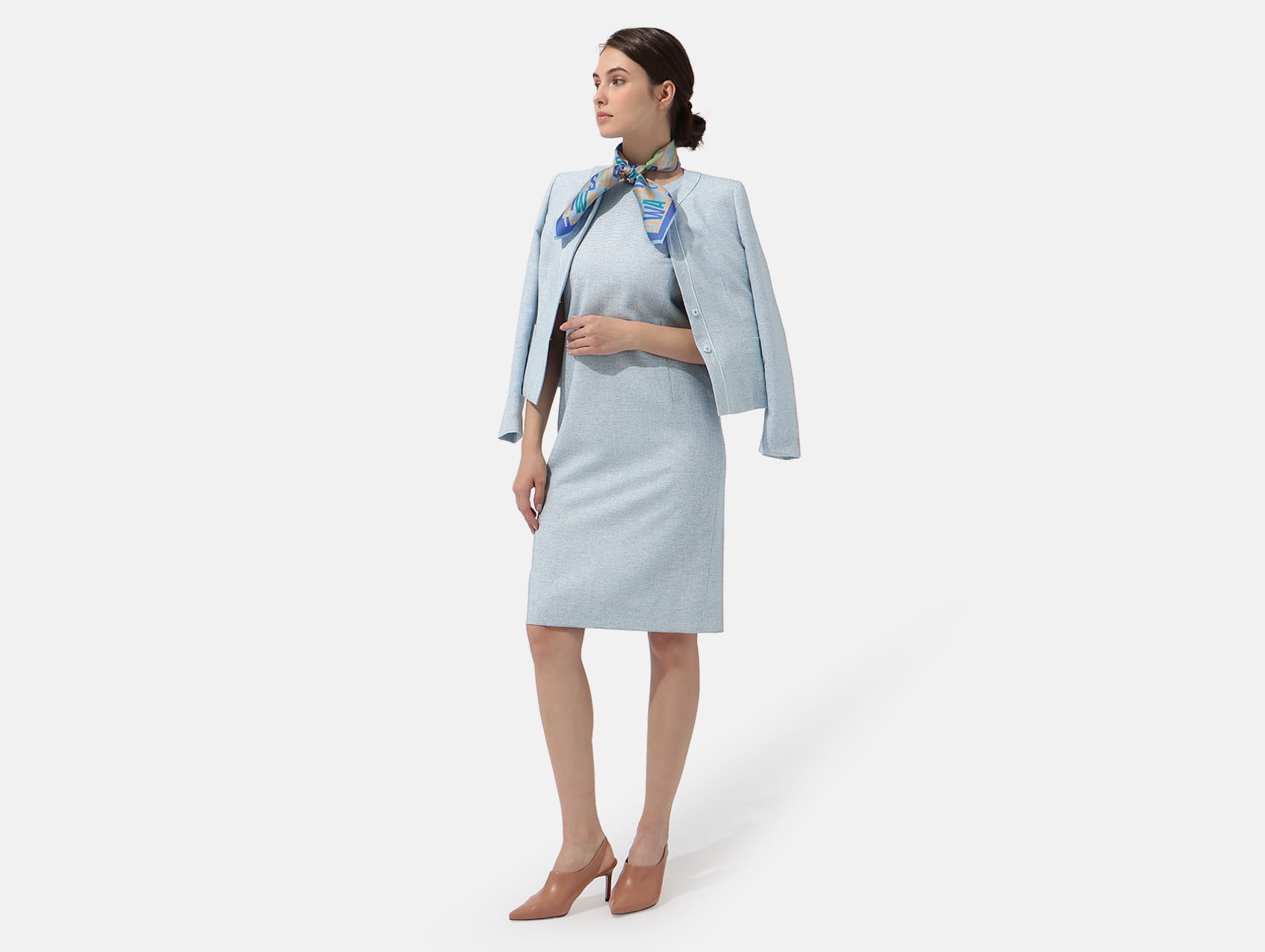 クイーンサイズ ループハウンドトゥースワンピース