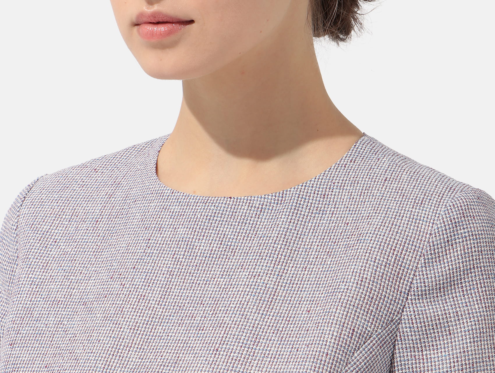 クイーンサイズ ループハウンドトゥースワンピース