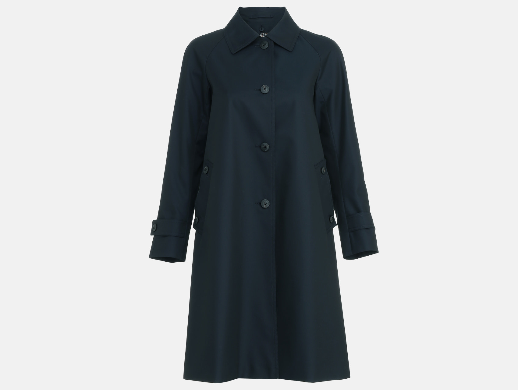 新品タグ付Aquascutum アクアスキュータムウールベルテッドトレンチコート着丈103cm