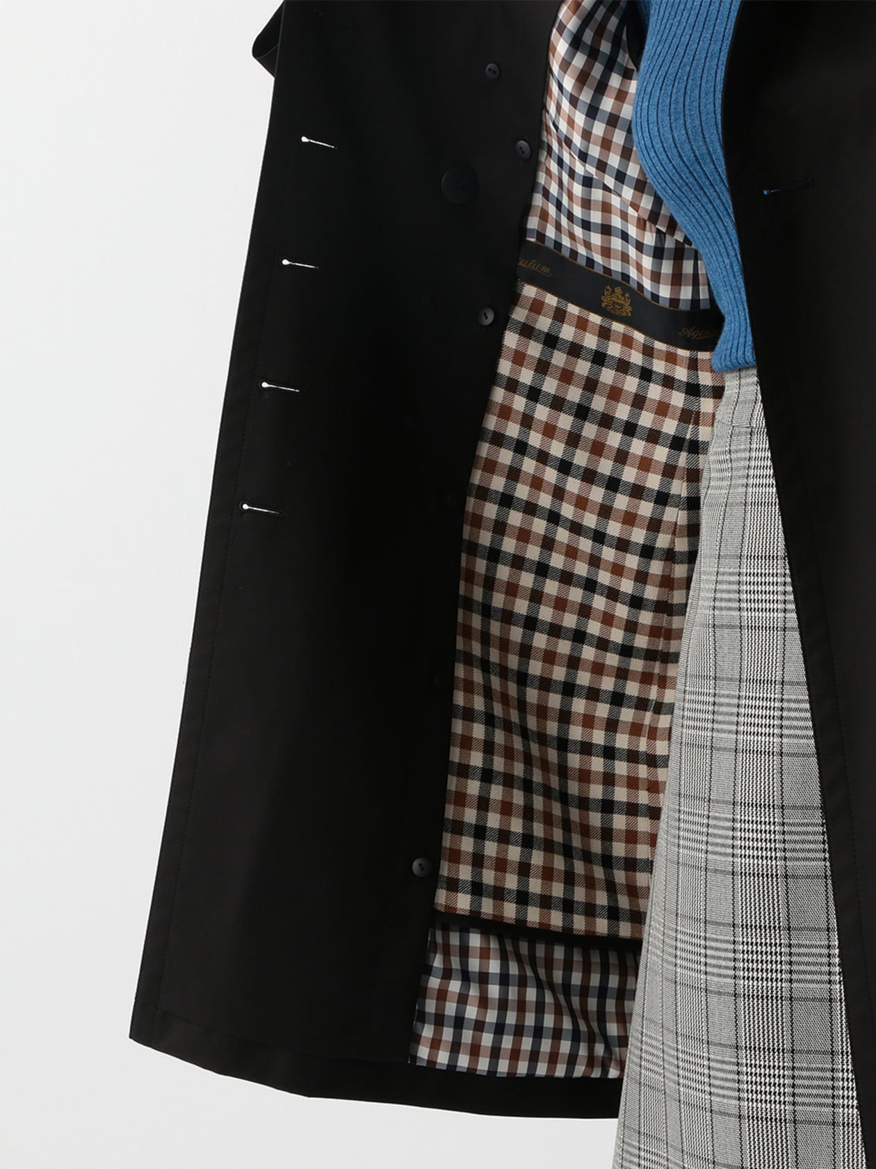 【美品】アクアスキュータム　NewAqua5 チェック　ショートトレンチ　38 TRENCH SNAP | BLOG | Aquascutum アクアスキュータム