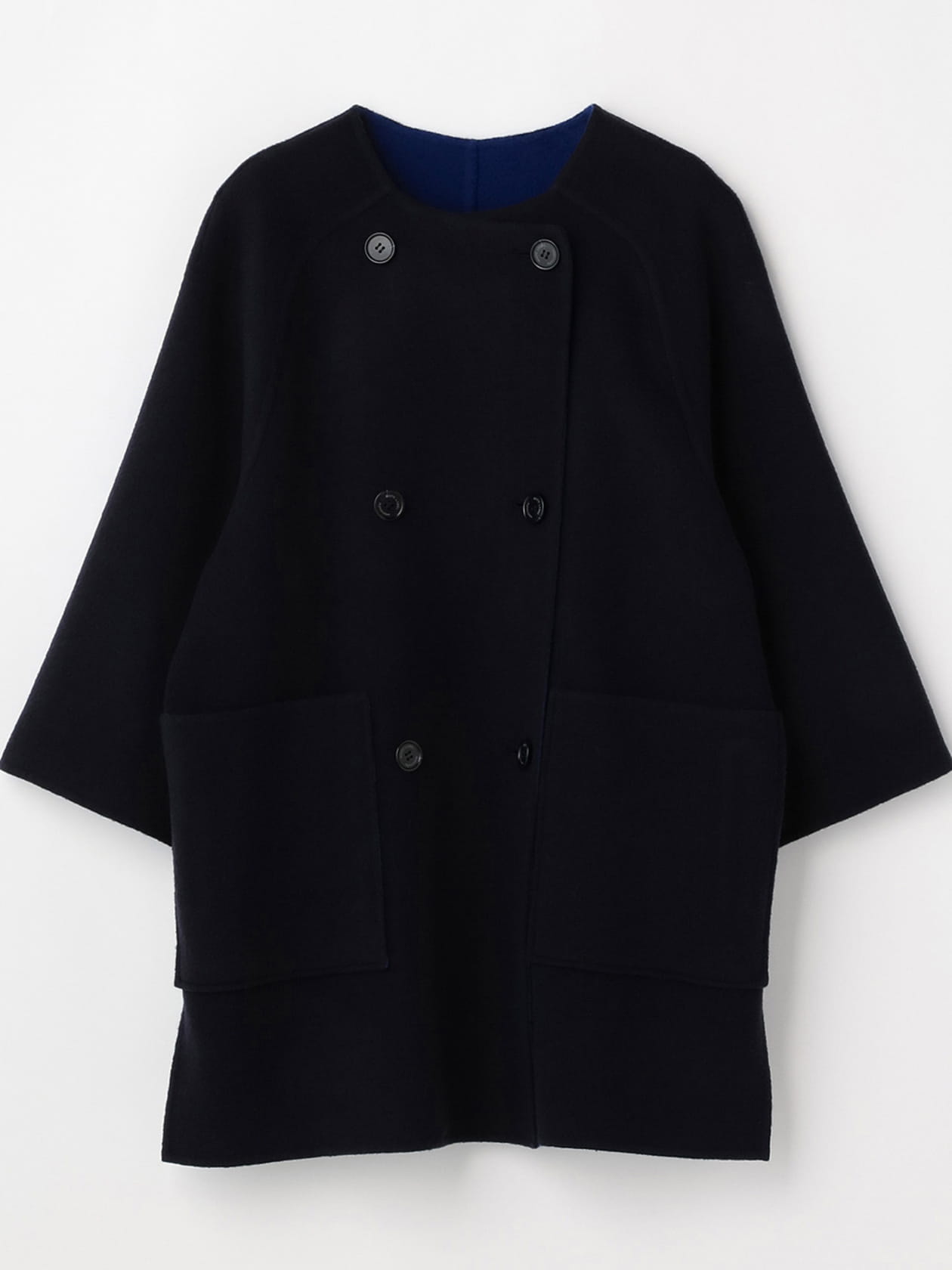 AQW】バイカラーダブルフェイスショートコート