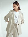 Aquascutum レイヤード ノーカラージャケット M ノーカラー サマージャケット