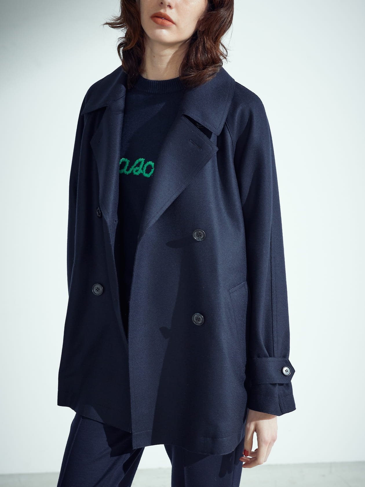 ソフトメルトン Aラインコート