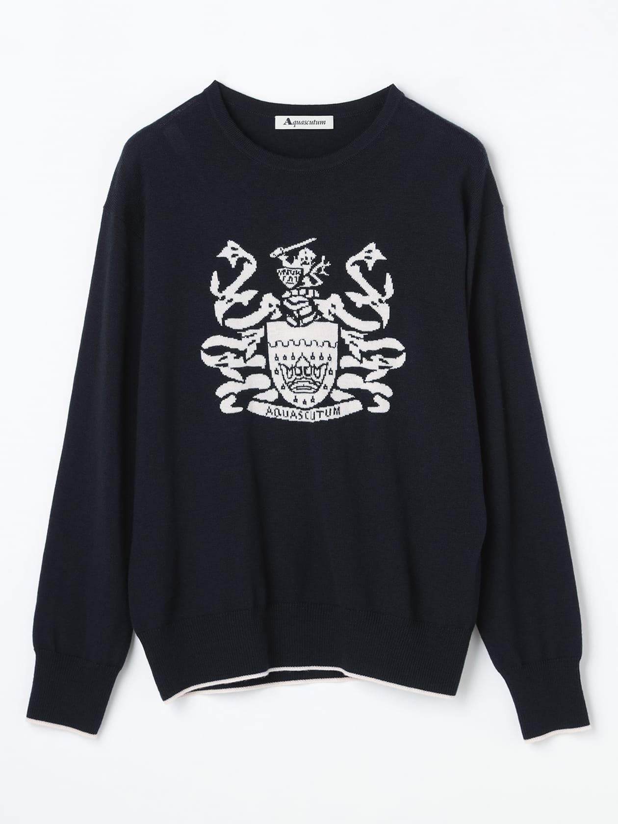 アクアスキュータムAquascutum カシミヤニットカーディガン 黒34