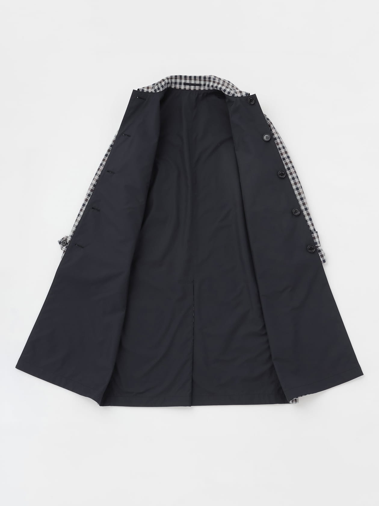 WLチェック リバーシブルコート