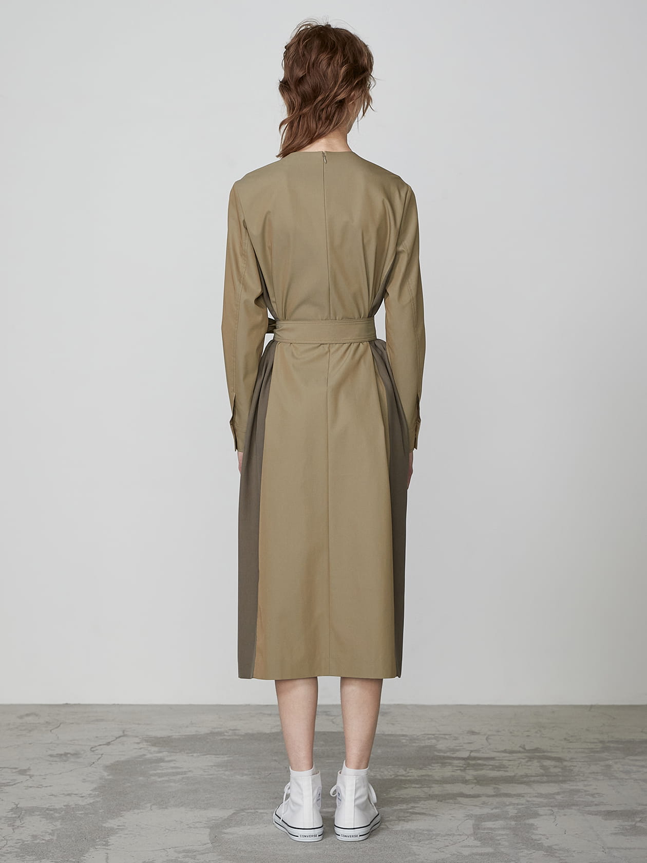 シャンブレーギャバジン ロングドレス