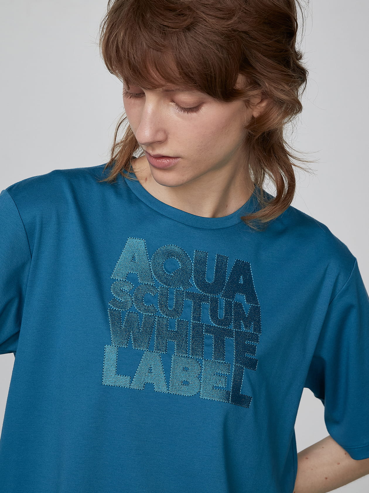 tシャツ ロゴ刺繍スウェット レディース ロゴ刺繍スムースTシャツ