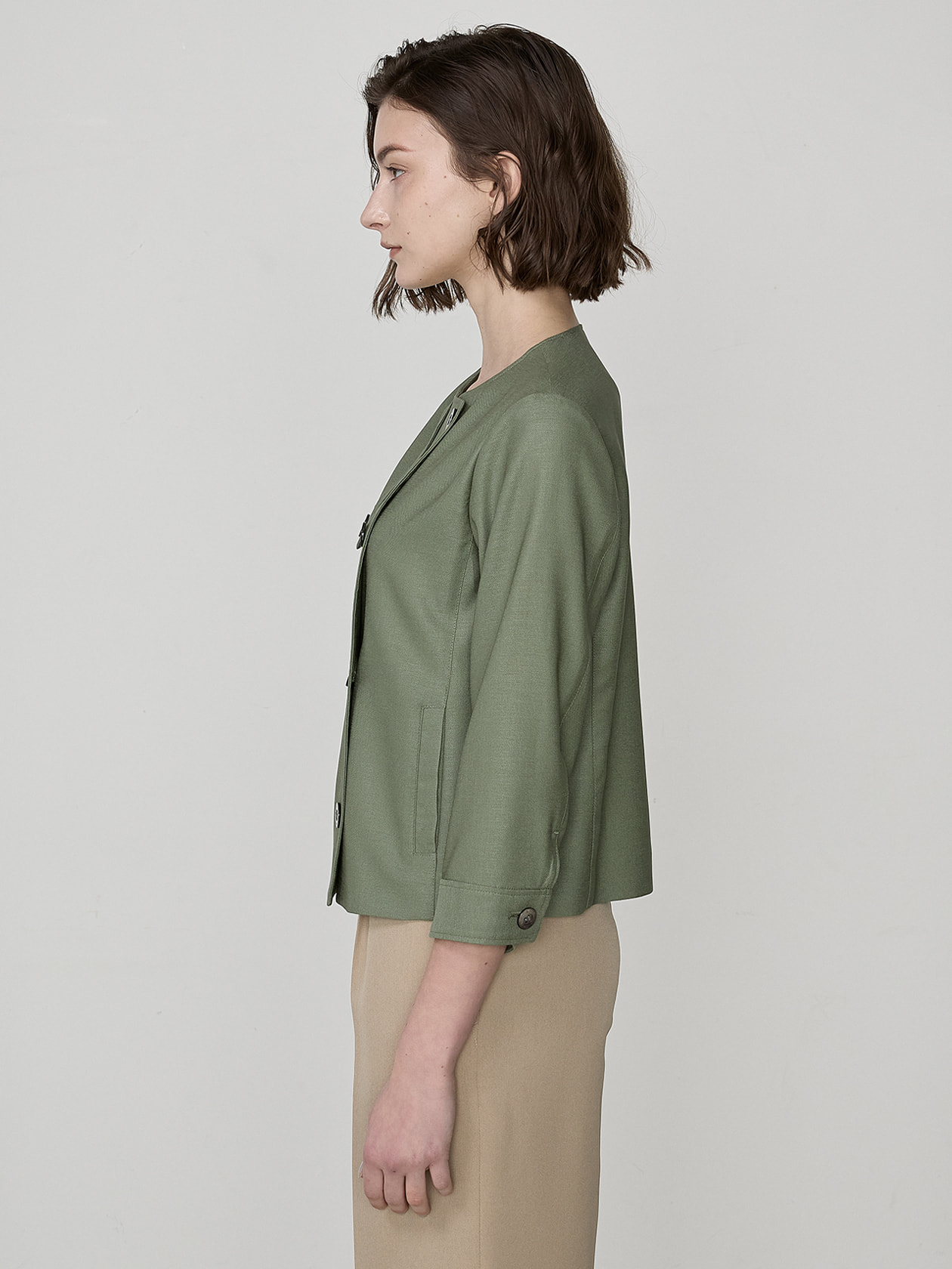 トレンチディティール ショートジャケット 