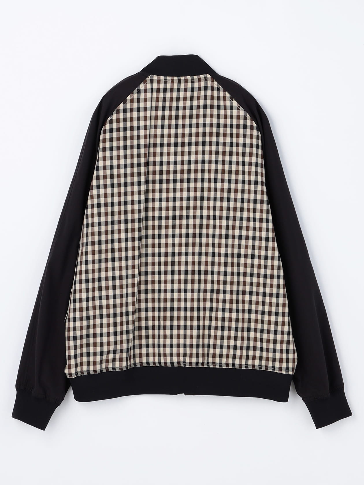 ブラミンク　チェックブルゾン B:MING by BEAMS（ビーミング by ビームス）チェック ジップアップ