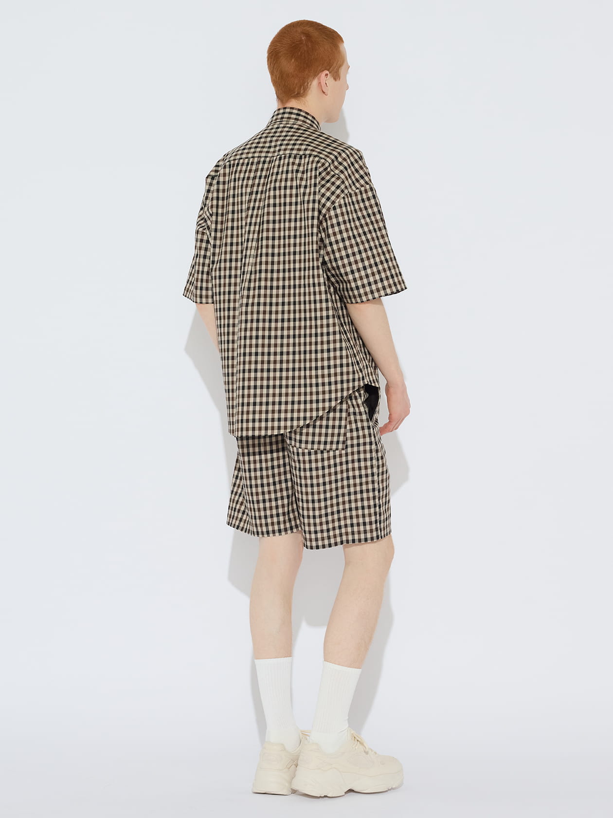 チェック ホワイトレーベルチェック リバーシブルコート