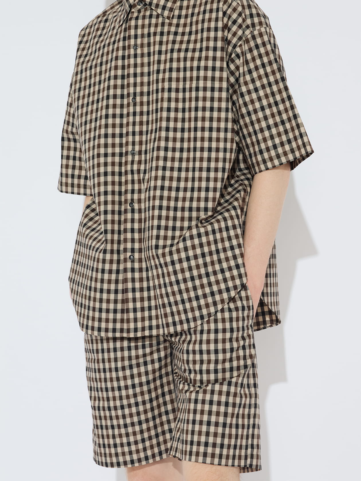 ホワイトレーベルチェック シャツ