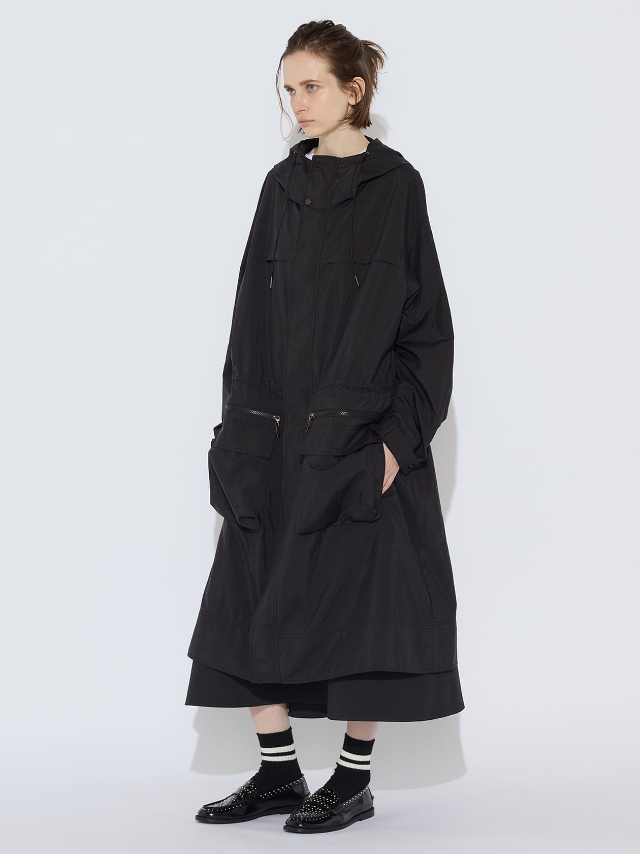 リップストップ ロングパーカー