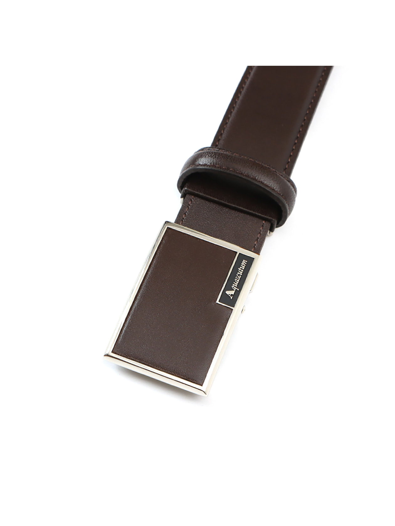 スムースレザースライド式バックル穴無しベルト